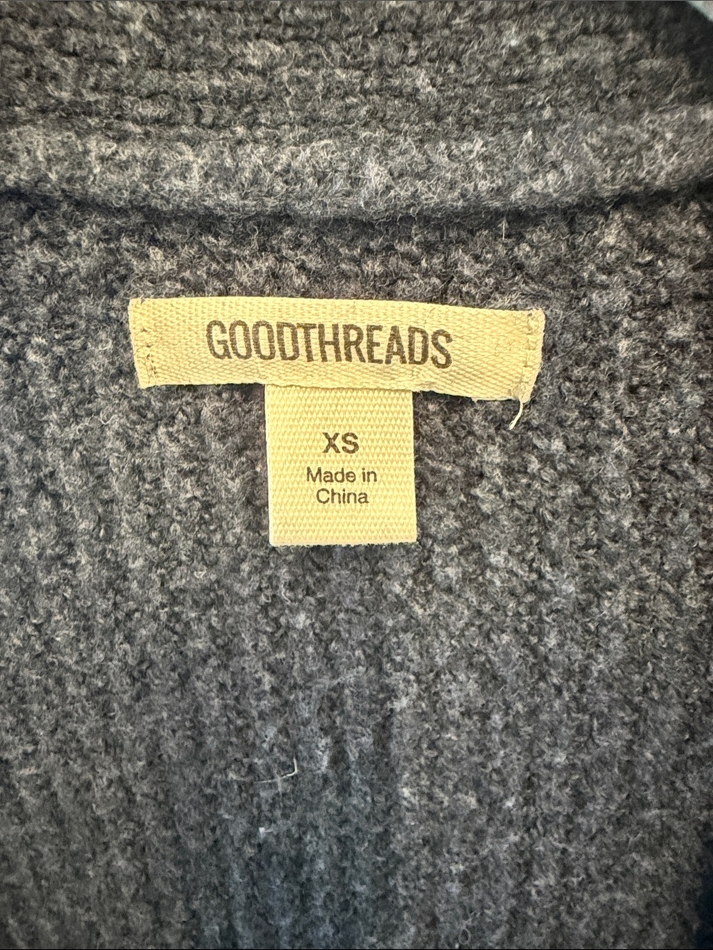 Goodthreads Deep Blue Ribbed Open Cardigan - Picture 2 of 3